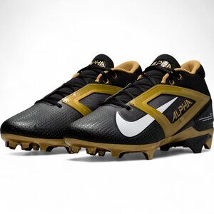 Nike Alpha Menace 4 Pro TB Mens Size 12.5 Football Cleats Black/Gold FZ7702-002